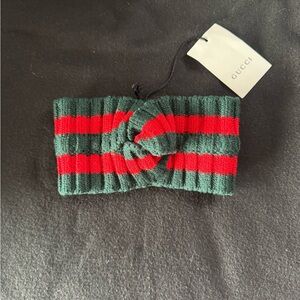 Gucci Green and Red Striped Headband